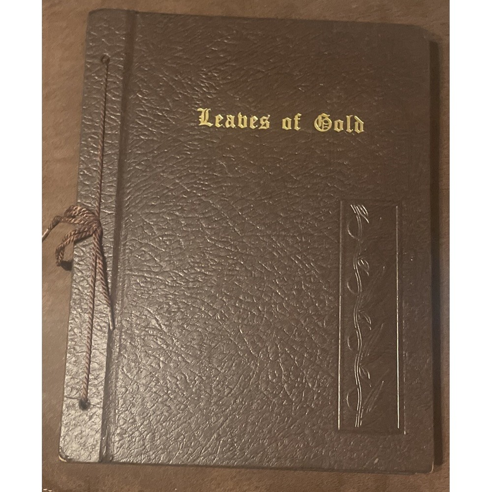 Vintage 50s Leaves of Gold Bound Hardback Book, Edited by Clyde Francis Lytle
